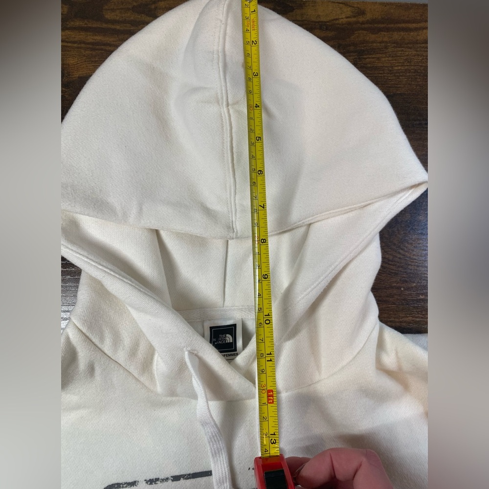 The North Face white and black logo hoodie size M woman’s EUC - Picture 15 of 15